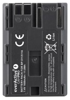 Батерия everActive CamPro - заместител за Canon BP-511