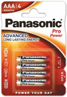 Никога не оставайте без енергия: Panasonic Alkaline PRO Power LR03 AAA алкални батерии - пакет от 4 броя, за по-дълго и по-силно захранване