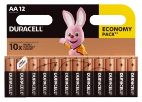12 бр. Duracell Basic LR6 AA алкални батерии (блистер)