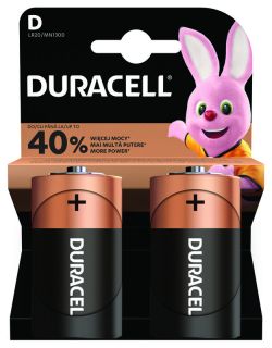 2 бр. Duracell LR20 D алкални батерии