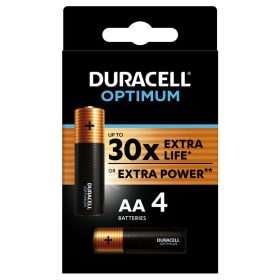 Алкални батерии АА Duracell Optimum MX1500 AA - 4 броя