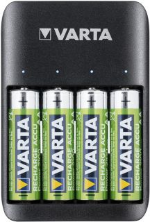 Зарядно устройство за Ni-MH батерии VARTA QUATRO 57652 + 4 акумулаторни батерии Varta 2100 mah AA