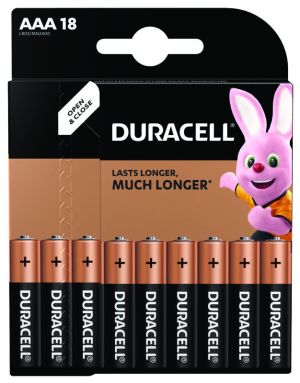 Неограничена мощност: Поръчайте 18 броя Duracell Basic LR03 AAA алкални батерии сега!