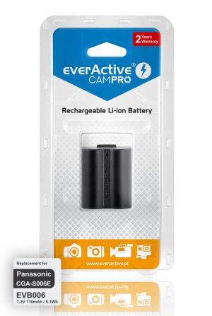 Надеждна заместваща батерия everActive CamPro за Panasonic CGA-S006 - Издръжливост и качество в едно!