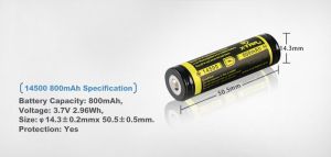 Енергия в Движение: XTAR 14500/AA/R6 3.7V Li-ion 800mAh Презареждаема Батерия със Защита - Надеждно Захранване в BATERIIKI.COM