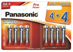 Неустоима енергия с 8 броя Panasonic Alkaline PRO Power LR6/AA батерии на промоционална цена в BATERIIKI.COM!