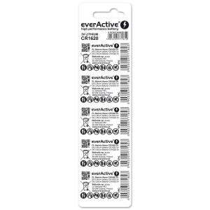 everActive CR1620: Надеждни и Издръжливи Литиеви Батерии - Пакет от 5 броя за Вашия Ежедневен Комфорт