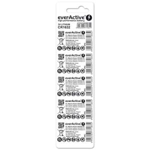 everActive CR1632: Надеждни и Мощни Литиеви Батерии - Блистер от 5 броя за Вашия Ежедневен Комфорт | BATERIIKI.COM