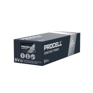 Duracell Procell Constant 9V - Надеждни и Ефективни Алкални Батерии за Вашите Електронни Устройства - 10 бр.