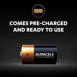 Duracell Rechargeable D HR20 3000mAh - Мощ и Издръжливост във Всеки Заряд, 2 бр. Акумулаторни Батерии - BATERIIKI.COM