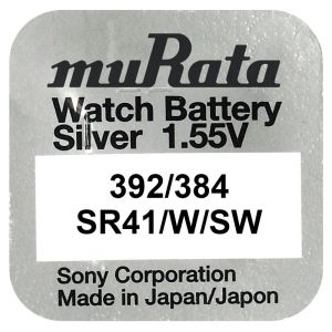 Murata SR41 392/384: Висококачествена Сребърна Оксидна Батерия за Часовници и Електроника