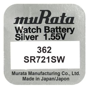 Батерия Murata 362 (SR721SW) - Надеждна Сребърна Батерия за Вашия Часовник - BATERIIKI.COM