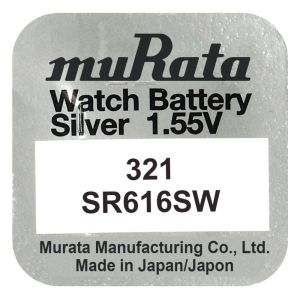 Сребърна батерия Murata 321 / SR616SW / SR65 - Време, което Никога не изчезва - BATERIIKI.COM