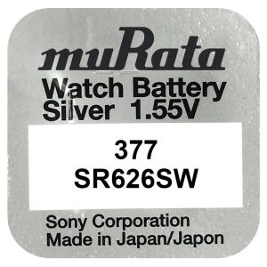 Осигурете си надеждност с Батерия Murata 377 (SR626SW) - Надеждна Енергия за Вашия Часовник - BATERIIKI.COM