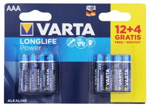 Алкални VARTA LonglifePower 4903 AAA BL12+4 - Най-дълготрайните батерии за вашите устройства! | BATERIIKI.COM