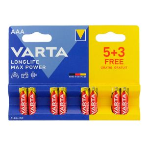 8бр. Varta Max Power AAA/LR03 4703 - Върховите Алкални Батерии за Висока Мощност и Дълъг Живот | BATERIIKI.COM
