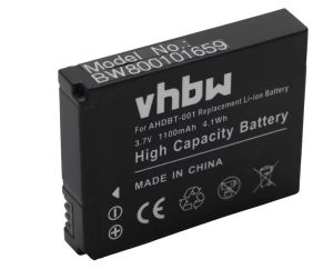 Съвместима Батерия камера GoPRO Helm Li-ion Premium ABPAK-001, AHDBT-002, AHDBT-001 - 1100mAh 3.7V Li-Ion