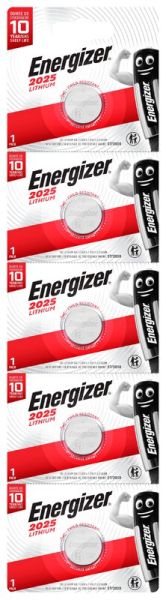 5бр. Литиеви Батерии Energizer CR2025 - Надеждна Енергия от BATERIIKI.COM