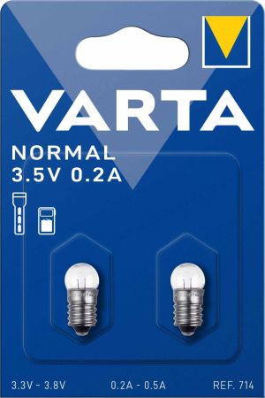 Крушки за фенери Varta 714 Argon Torch Bulb 3.5V 0,2A – 2 бр. в опаковка от BATERIIKI.COM!