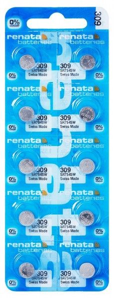 Renata 309 (SR754SW) – Висококачествена сребърно-оксидна батерия 1.55V за Часовници и Прецизна Електроника