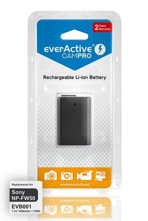 Съвместима Батерия EverActive CamPro – Заместител на Sony NP-FW50 | BATERIIKI.COM