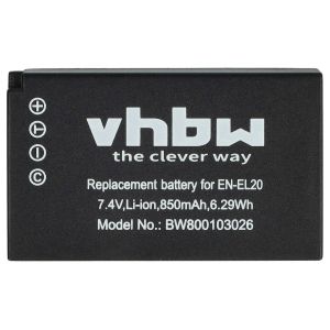 Съвместима батерия Nikon EN-EL20 / EN-EL20a – 850 mAh Li-Ion за Coolpix P1000 / 1 J1 / Blackmagic Pocket Cinema | Висока производителност в компактна форма