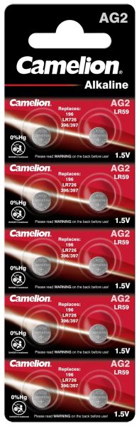 Camelion AG2 / LR726 / 396 / 196 – Прецизни миниатюрни батерии 1.5V за часовници, играчки и измервателни устройства