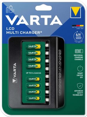 VARTA 57681 101 401 LCD Multi Charger – Универсално зарядно устройство за батерии с LCD дисплей