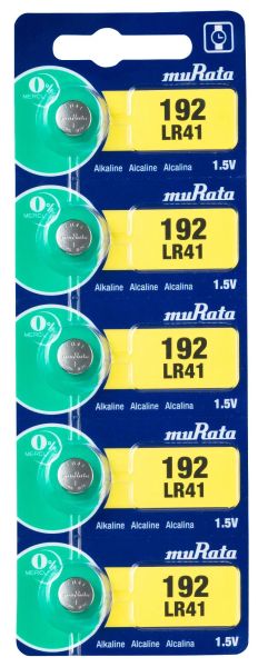 MURATA LR41 AG3 192 392 LR736 1.5V Алкална Бутонна Батерия – 45mAh, Японска Прецизност