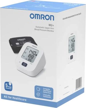 OMRON M2+ HEM‑7188‑LE – електронен апарат за кръвно налягане с универсален маншет 22–42 cm