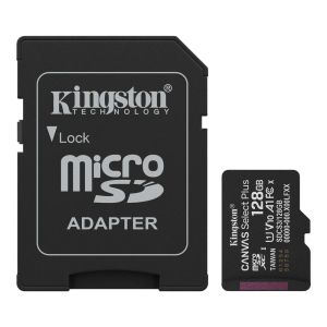 Kingston Canvas Select Plus 128GB microSDXC - 150MB/s UHS-I U1 class 10 V10 – високоскоростна карта памет с адаптер