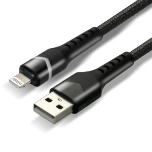 USB към Apple Lightning Кабел everActive CBB‑1IBR RGB 100 см – плетен, здрав, 2.4A бързо зареждане
