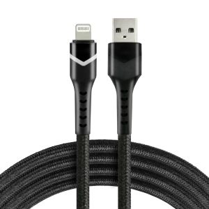 USB към Apple Lightning Кабел everActive CBB‑1IBR RGB 100 см – плетен, здрав, 2.4A бързо зареждане