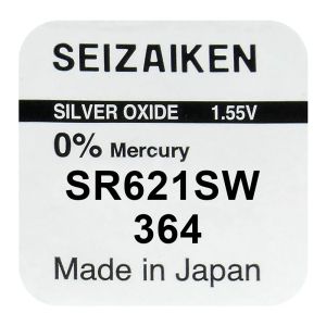 Батерия Seizaiken 364 (SR621SW / SR60) 1.55V Silver Oxide – оригинална Seiko батерия за часовник