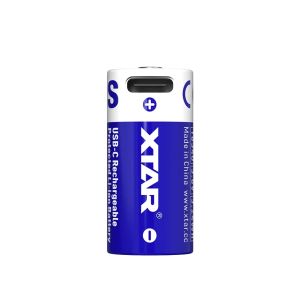 Акумулаторна батерия XTAR 16340 / R-CR123 3.7V Li-ion 900mAh с вградена защита и USB-C порт