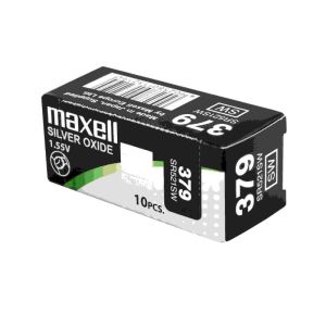 Maxell 379 SR521SW – Сребърно-оксидна Батерия за Часовници, Произведена в Япония, Без Живак