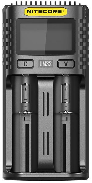 Nitecore UMS2 – Интелигентно USB зарядно устройство за 2 батерии с LCD дисплей