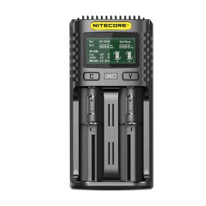 Nitecore UMS2 – Интелигентно USB зарядно устройство за 2 батерии с LCD дисплей