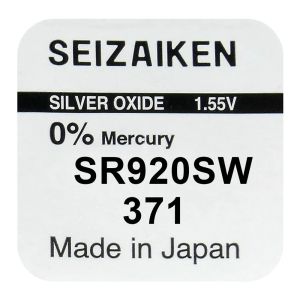 Сребърно-оксидна батерия SEIZAIKEN / SEIKO 371 / SR920SW / SR69 – 1.55V, 35mAh