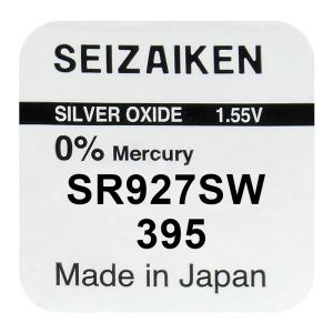 Батерия SEIZAIKEN 395 / SEIKO SR927SW / SR57 – 1.55V Silver Oxide – Made in Japan