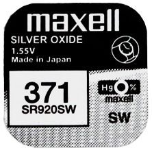 Сребърна батерия MAXELL 371 / SR920SW – 1.55V, 39mAh, Произведена в Япония