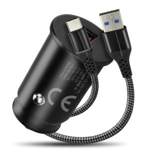 everActive CC-15QC автомобилно зарядно 18W QC3.0 USB-A + USB-C кабел 1 м