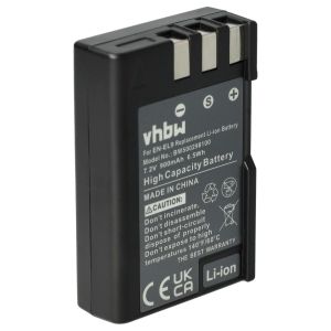 Съвместима батерия за Nikon EN-EL9E, EN-EL9a, EN-EL9 - 900mAh, 7.2V, Li-Ion